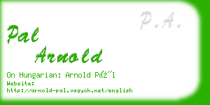 pal arnold business card